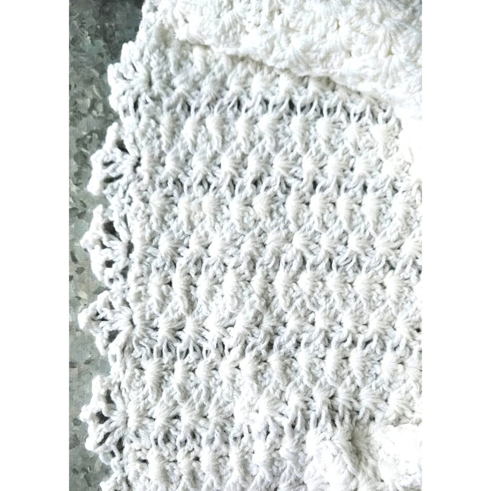 Handmade Vintage Knit Baby Blanket